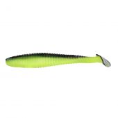 Виброхвост YAMAN PRO Flatter Shad, р.2 inch, цвет #32 - Black Red Flake/Chartreuse (уп. 6 шт.)
