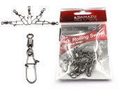 Вертлюг с застежкой Namazu Rolling Swivel With Nice Snap, р. 6