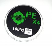 Шнур плетеный PE X4 0,12 mm - 6,0kg