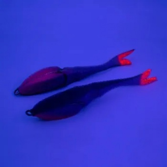 Поролоновая рыбка Yaman "Devious Minnow" на двойнике, 135 мм, #25UV