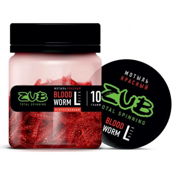 Мотыль искусcтвенный Zub Bloodworm красный