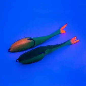 Поролоновая рыбка Yaman "Devious Minnow" на двойнике, 135 мм, #19UV